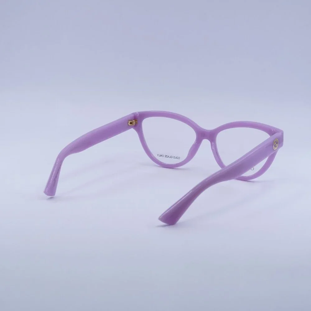 Gucci GG1581O 004 Eyeglasses Violet 55mm Cat Eye Frame